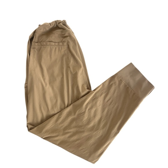 Athleta Tan Drawstring Joggers Size 12 - Picture 1 of 5